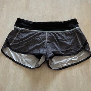 Lululemon shorts size 6 Grey and Black